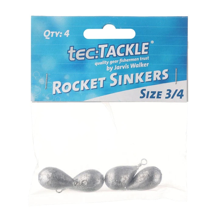 4 Pack of Jarvis Walker Size 3/4 Rocket Sinkers