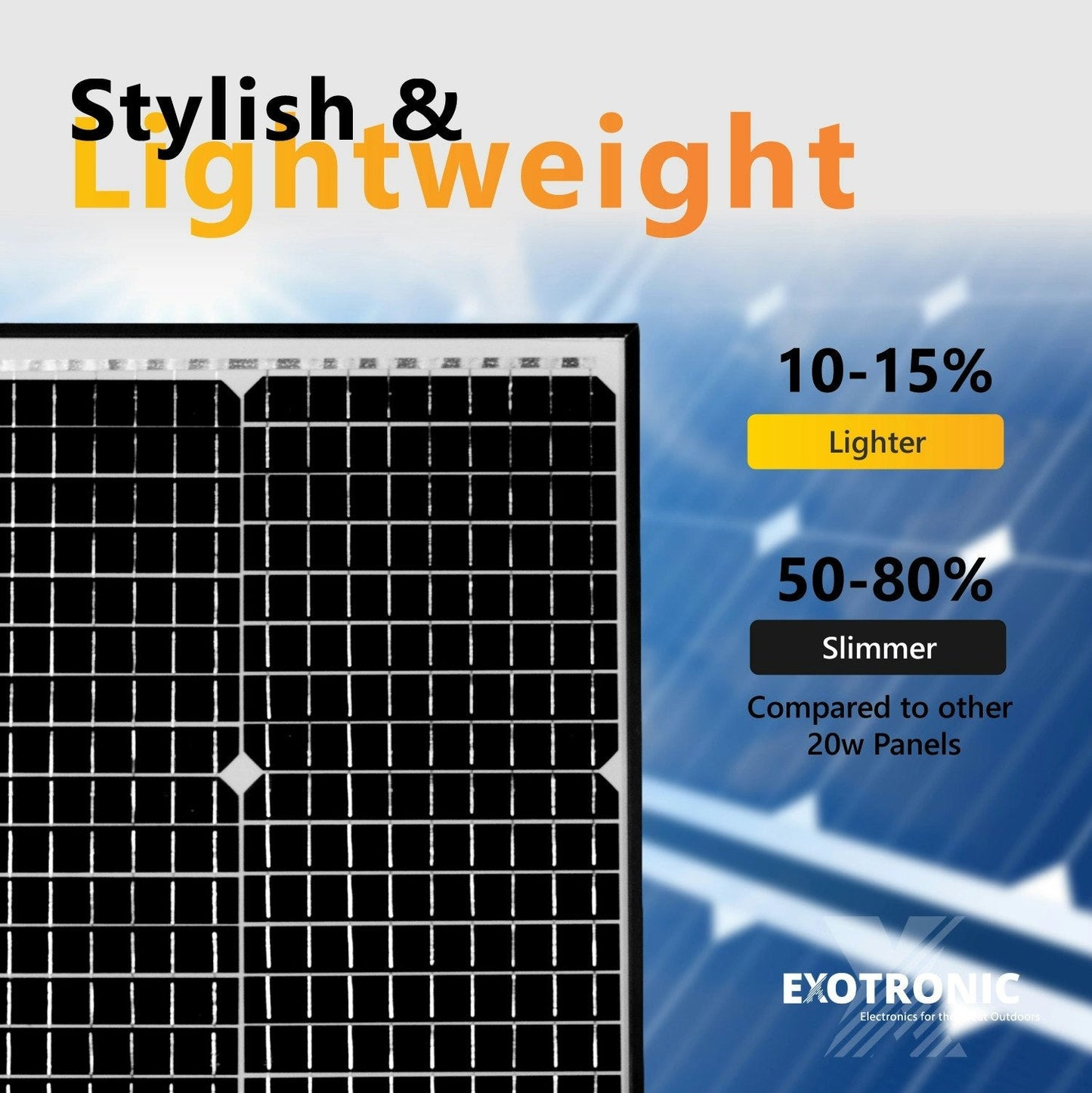 Exotronic 20W Fixed Solar Panel