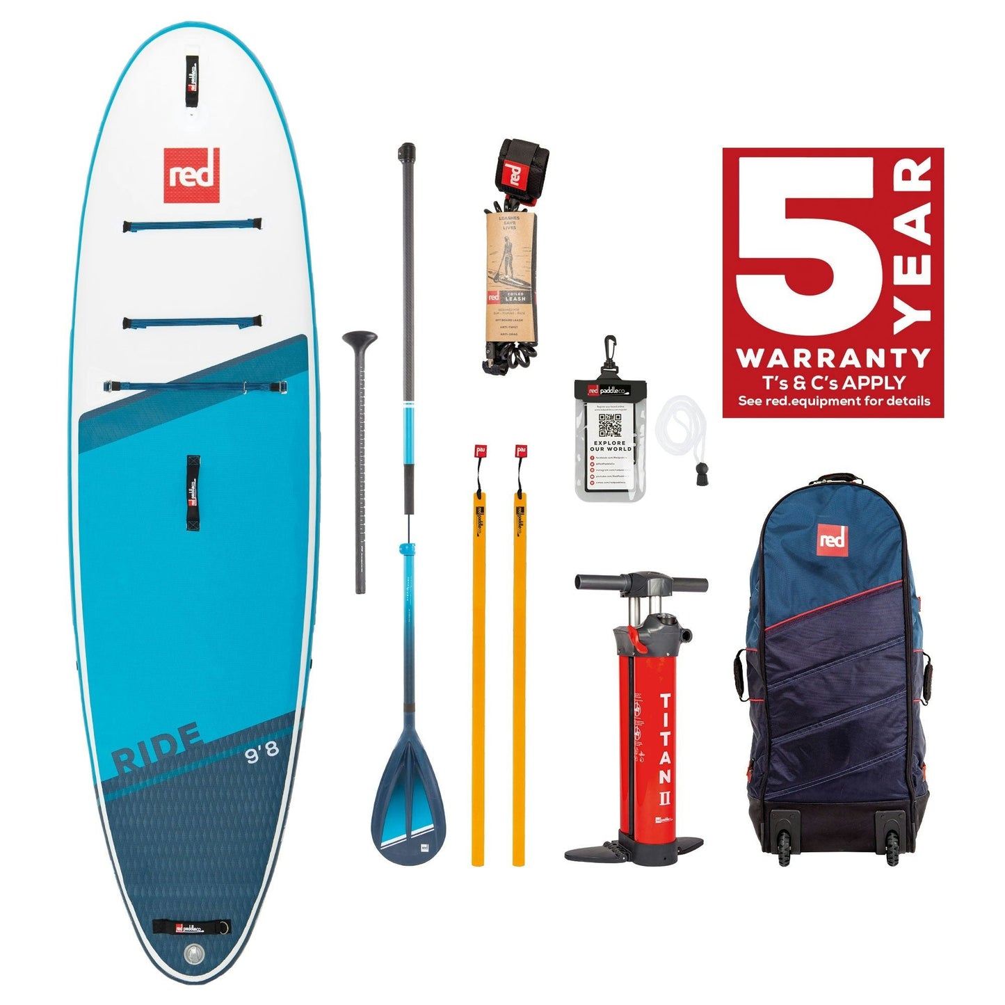 9'8 Ride Inflatable Stand Up Paddle BoardPackage