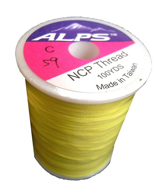 Alps 100yds of Yellow Rod Wrapping Thread - Size C (0.2mm) Rod Binding Cotton