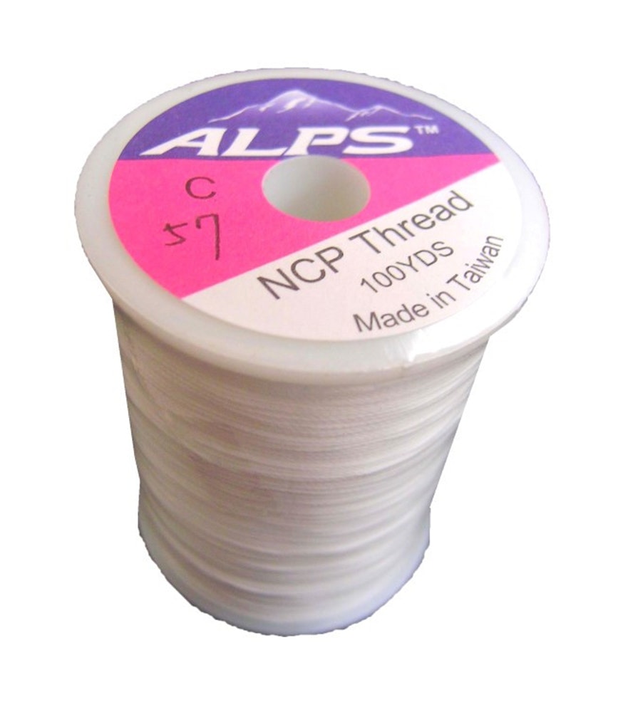 Alps 100yds of White Rod Wrapping Thread - Size C (0.2mm) Rod Binding Cotton