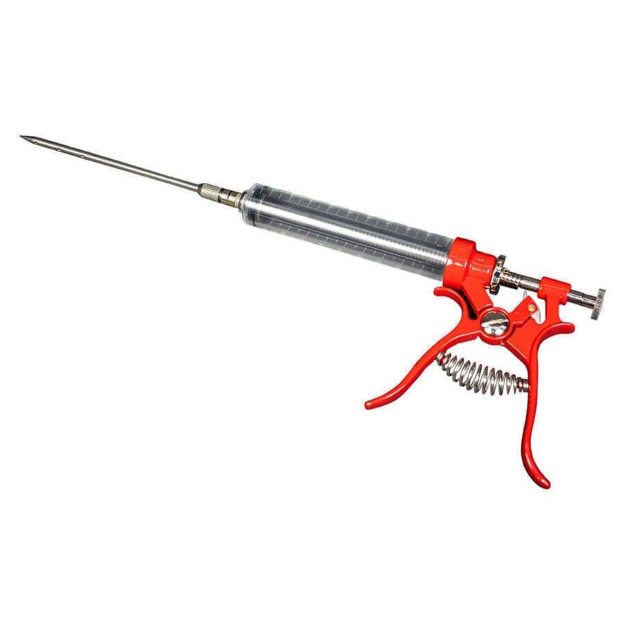 Flaming Coals 50ml Pistol Grip Gourmet Meat Injector with 2 Needles