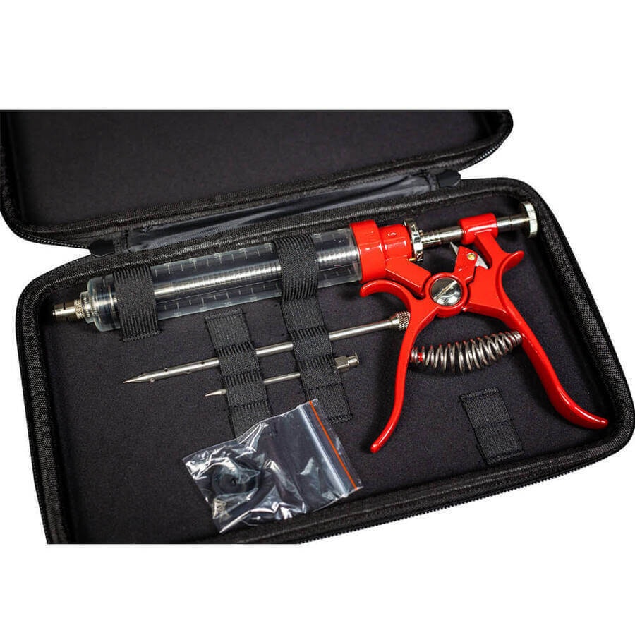 Flaming Coals 50ml Pistol Grip Gourmet Meat Injector with 2 Needles
