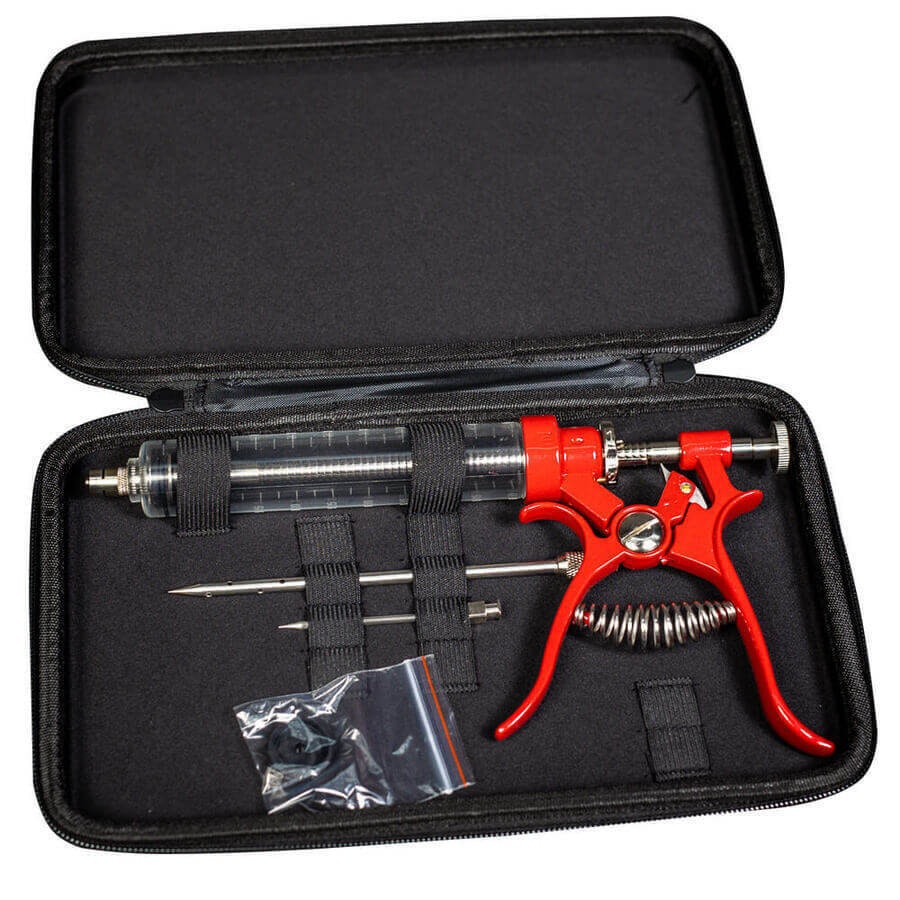 Flaming Coals 50ml Pistol Grip Gourmet Meat Injector with 2 Needles