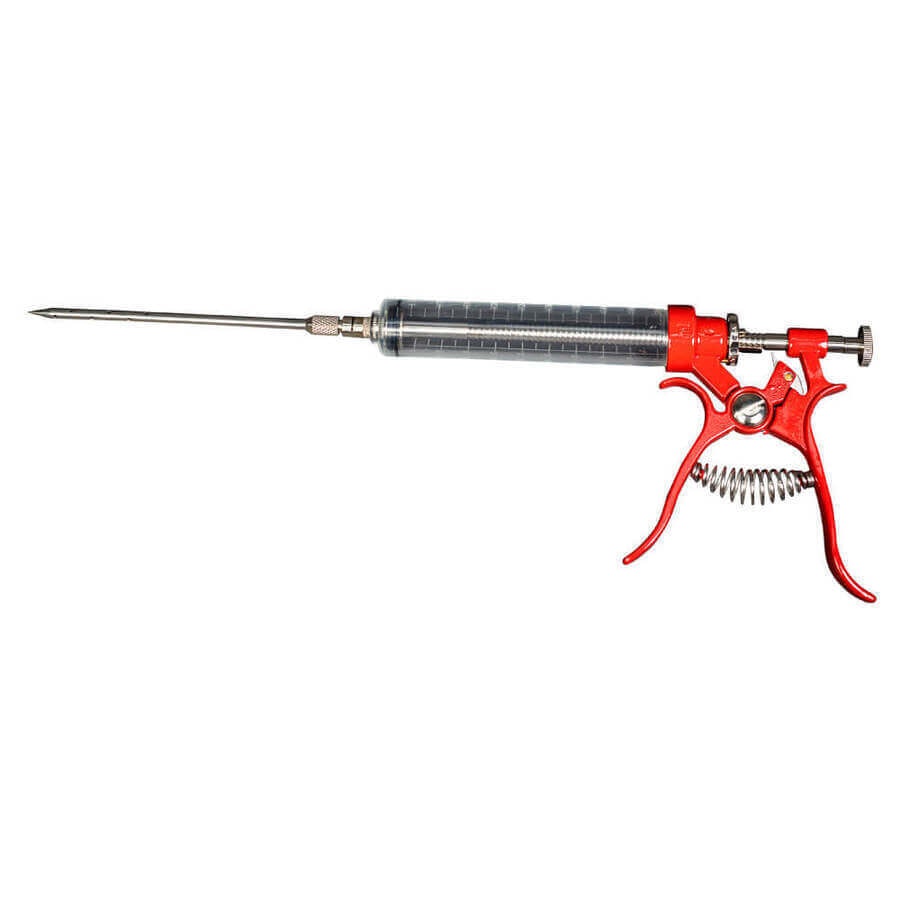 Flaming Coals 50ml Pistol Grip Gourmet Meat Injector with 2 Needles