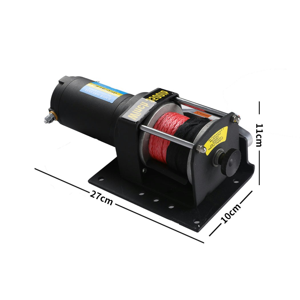 Electric Winch 3500LBS/1361KG 12V Wireless ATV UTV 4WD Boat Recovery Rope Remote