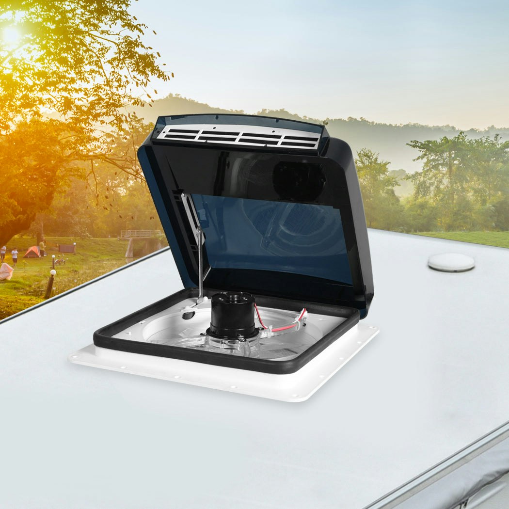 Manan Caravan Air Vent 12V Shower Kithcen Roof Hatch with Fan All Weather Use