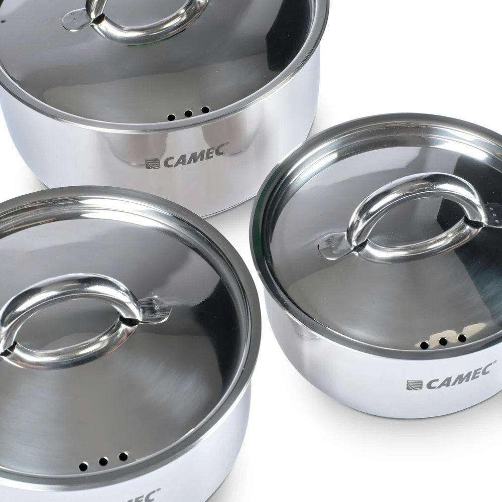 Camec Spacesaver Pots & Pan - Stainless Steel Cookware Set