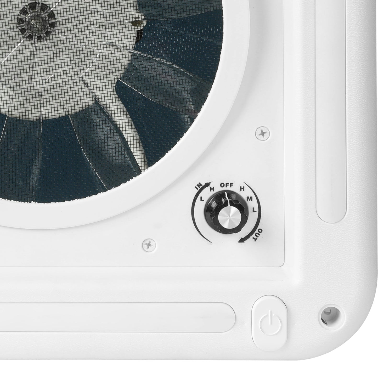 Manan Caravan Roof Air Vent 12V Fan with 4 LED Light Bar RV Shower Hatch Exhaust