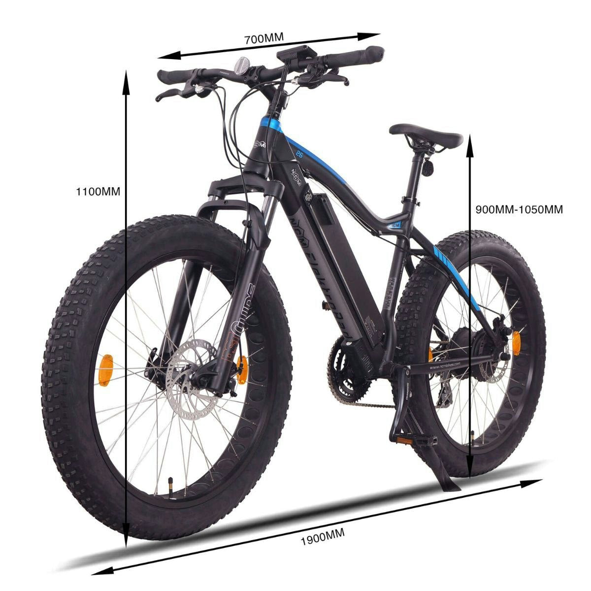 NCM Aspen Plus Fat Electric Bike, E-Bike, 48V 16Ah, 250W-750W, E-MTB 768Wh Battery