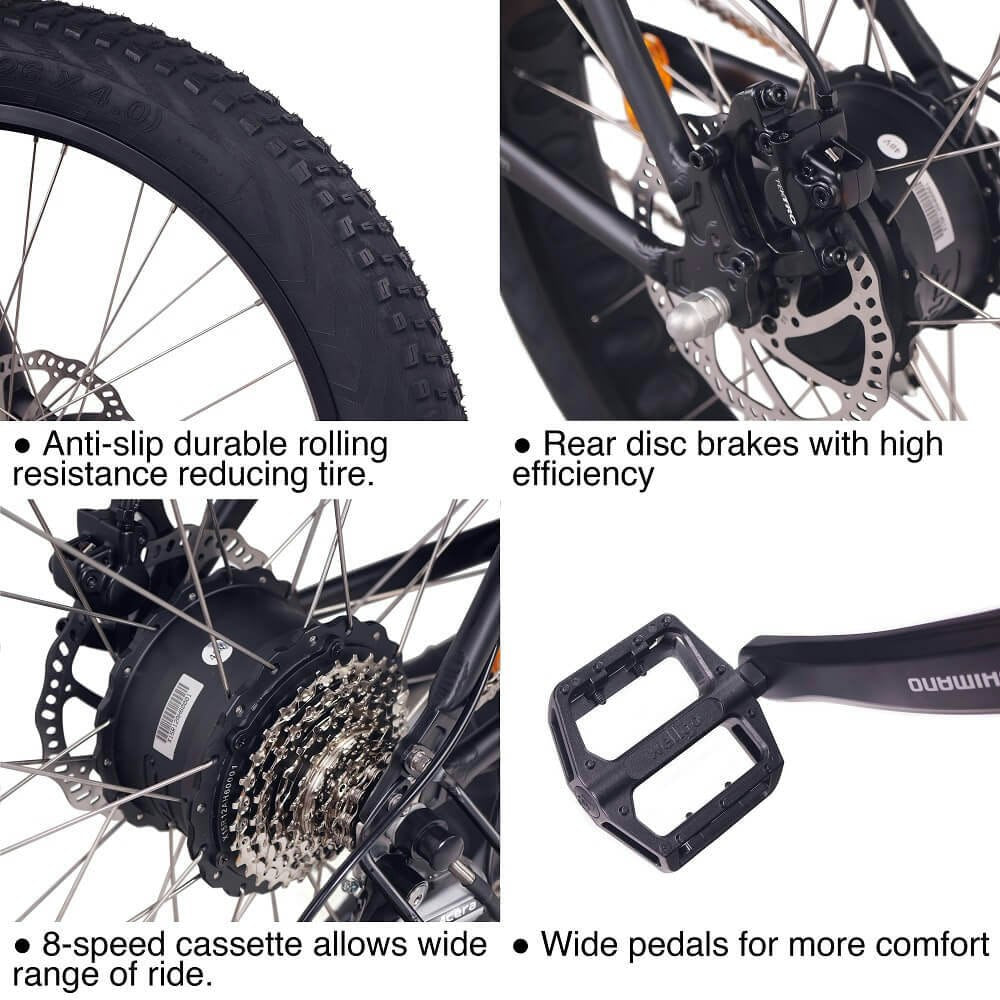 NCM Aspen Plus Fat Electric Bike, E-Bike, 48V 16Ah, 250W-750W, E-MTB 768Wh Battery