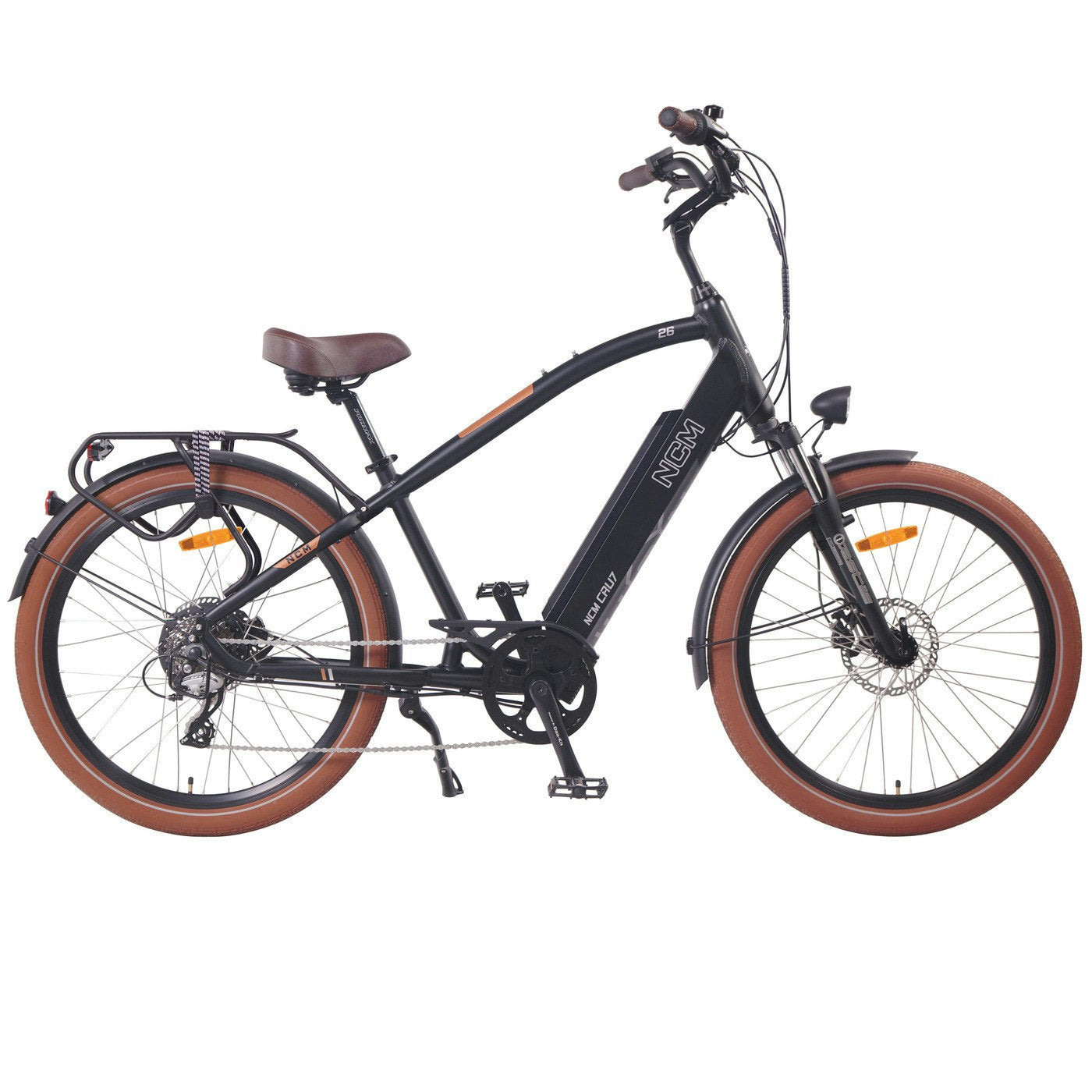 NCM Cru7 Cruiser Electric Bike, 250W-500W E-Bike, 48V 19Ah, 912Wh Battery