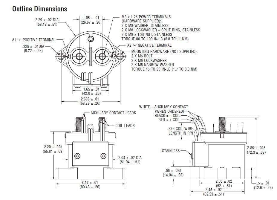 Relay Normally Open Coil 9-36VDC w/ Economiser, Contact Rating 500A 12-900VDC
