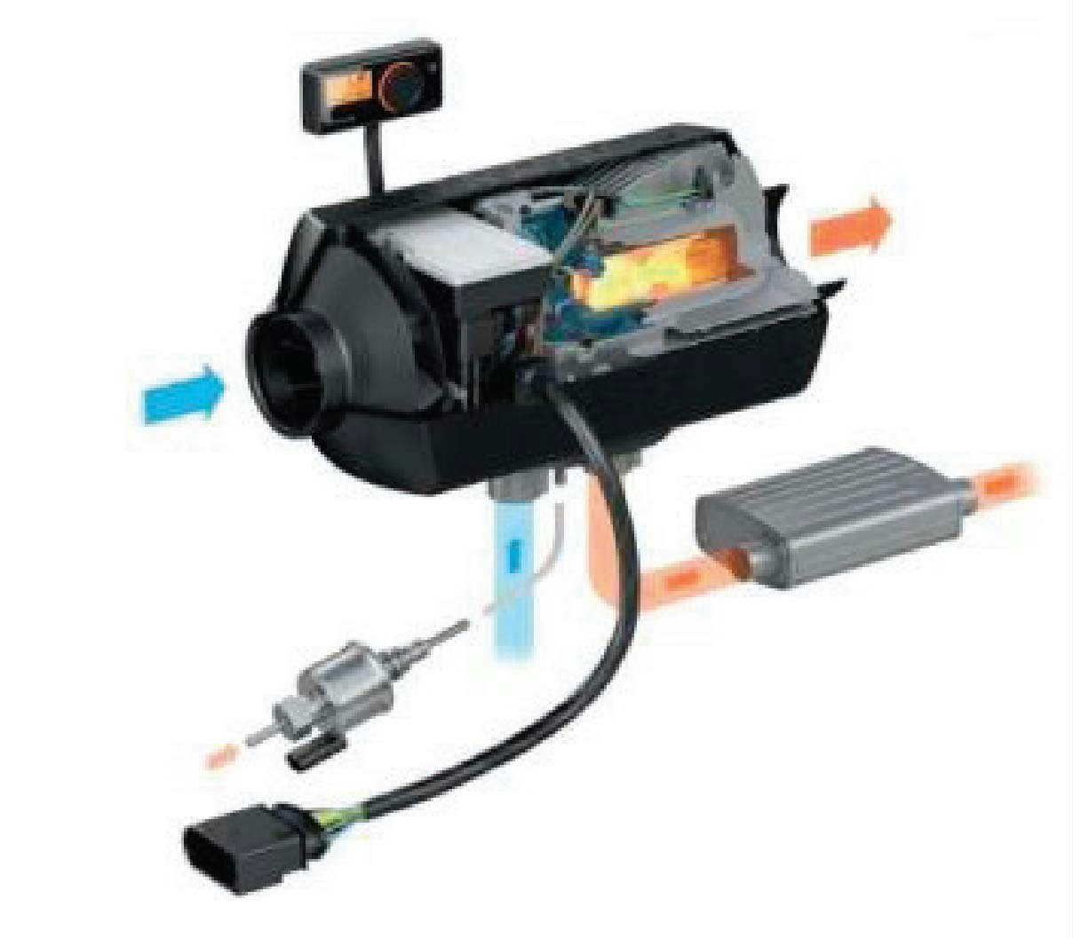 Eberspacher Airtronic D2L Diesel Heater AS3 12v 1 Outlet E/S Pro Kit with 10L Diesel Fuel Tank