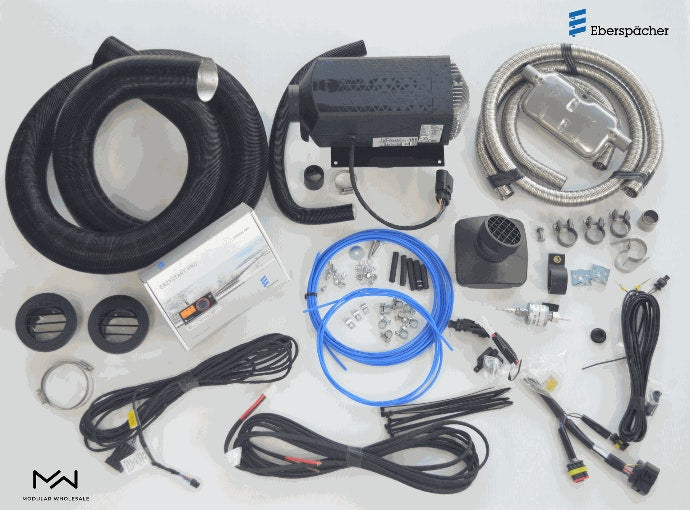 Eberspacher Airtronic D2L Diesel Heater AS3 12v 1 Outlet E/S Pro Kit with 10L Diesel Fuel Tank