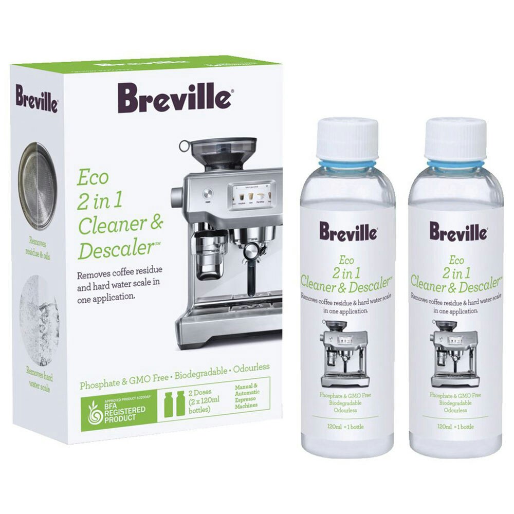 2pc Breville 120ml 2-in-1 Eco Liquid Cleaner/Descaler f/ Coffee Machines/Kettle