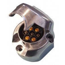 7 Pin Large Round Metal Trailer Socket