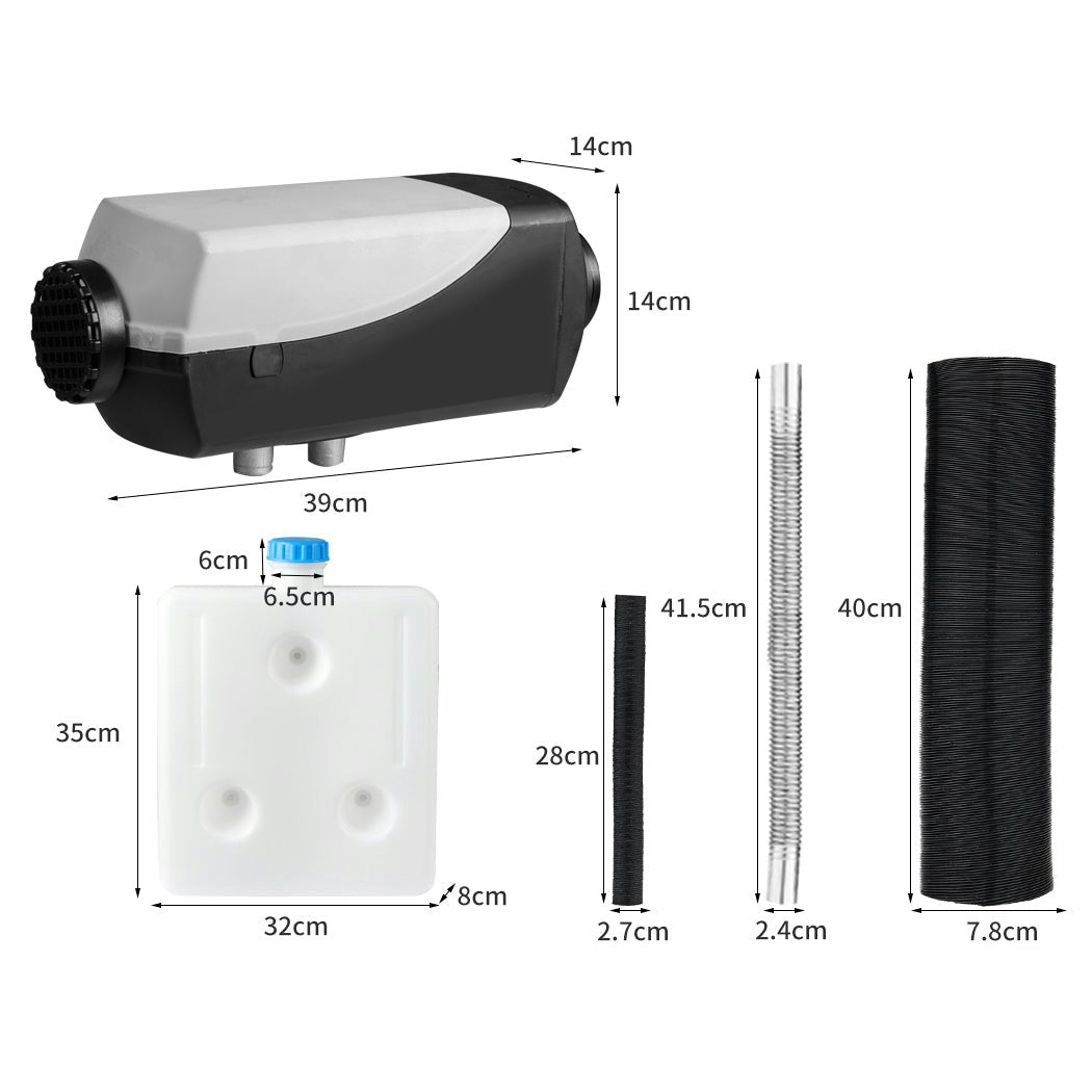 Air Diesel Heater 12V 5KW Caravan LCD Bluetooth Remote Motorhome Thermostat Tank