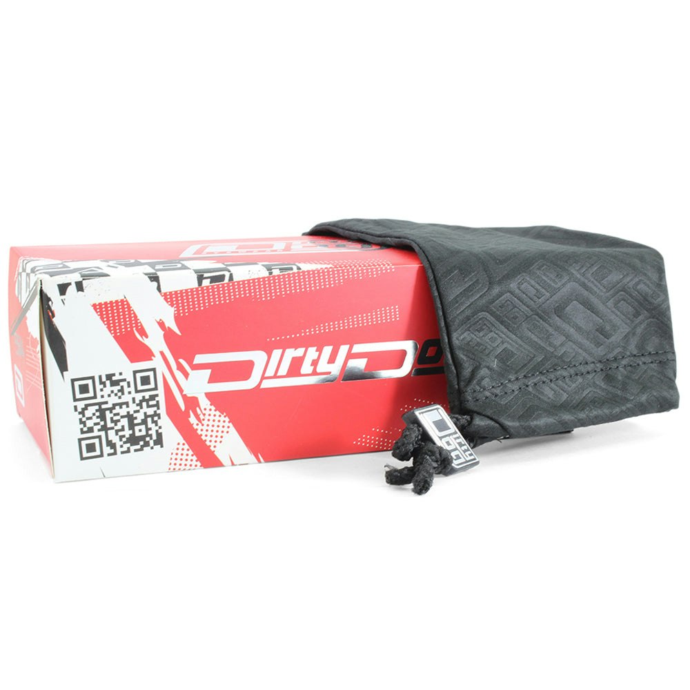 Dirty Dog Monza Shiny Black/Blue Mirror Polarised Unisex Sunglasses 53267