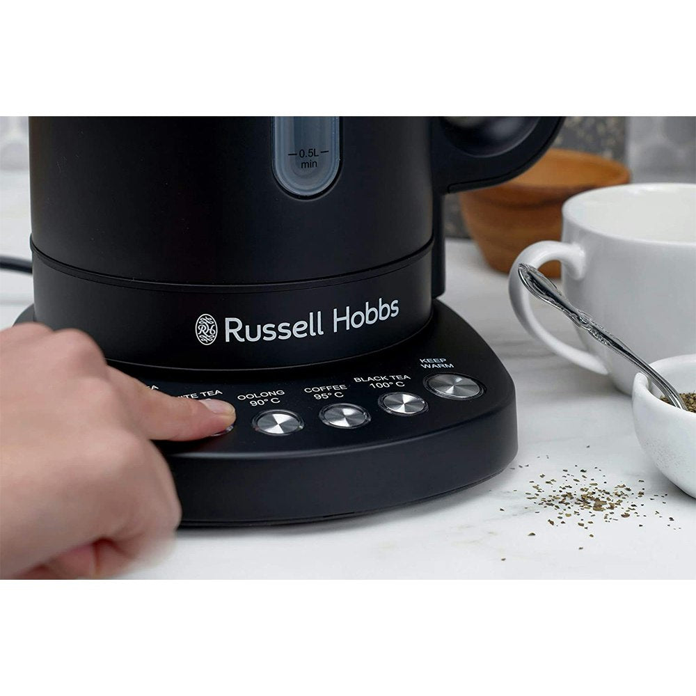 Russell Hobbs Addison Digital Kettle & 4 Slice Toaster Stainless Steel Matte BLK