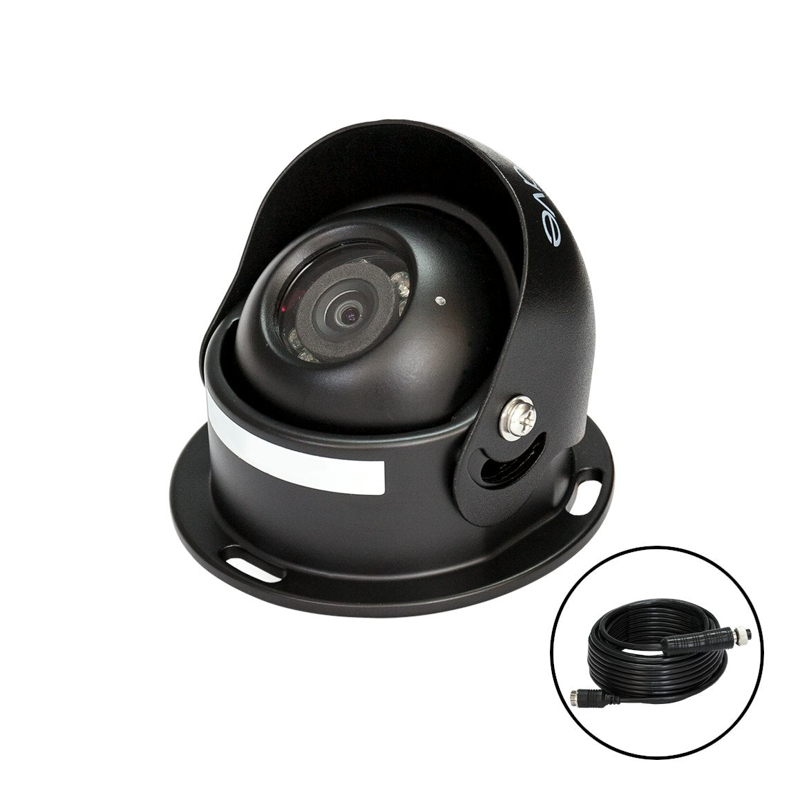 SafetyDave 45° AHD Eyeball Camera (Black) With 15m Heavy Duty 3 in 1 Camera Cable