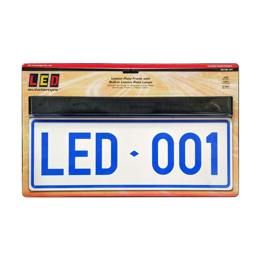 LED Autolamps LP1 Licence Plate Lamp Frame 12-24 Volt, Blister