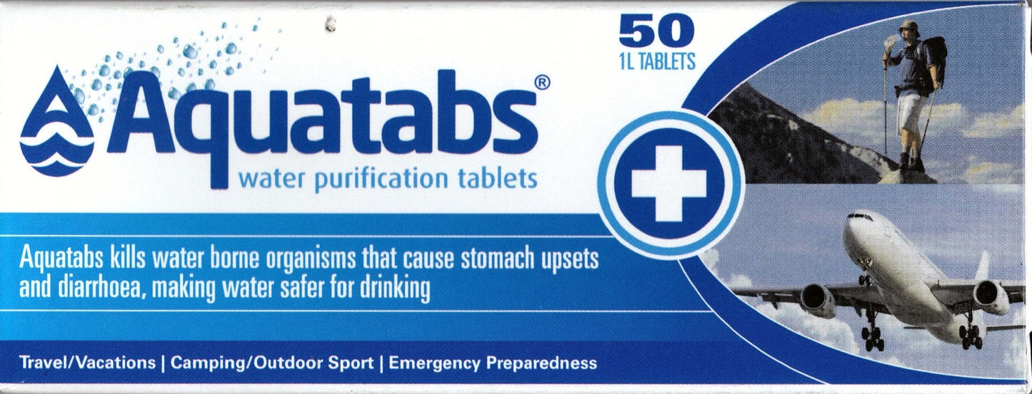 Aquatabs Water Purification Tablets - 50 1L Tablets