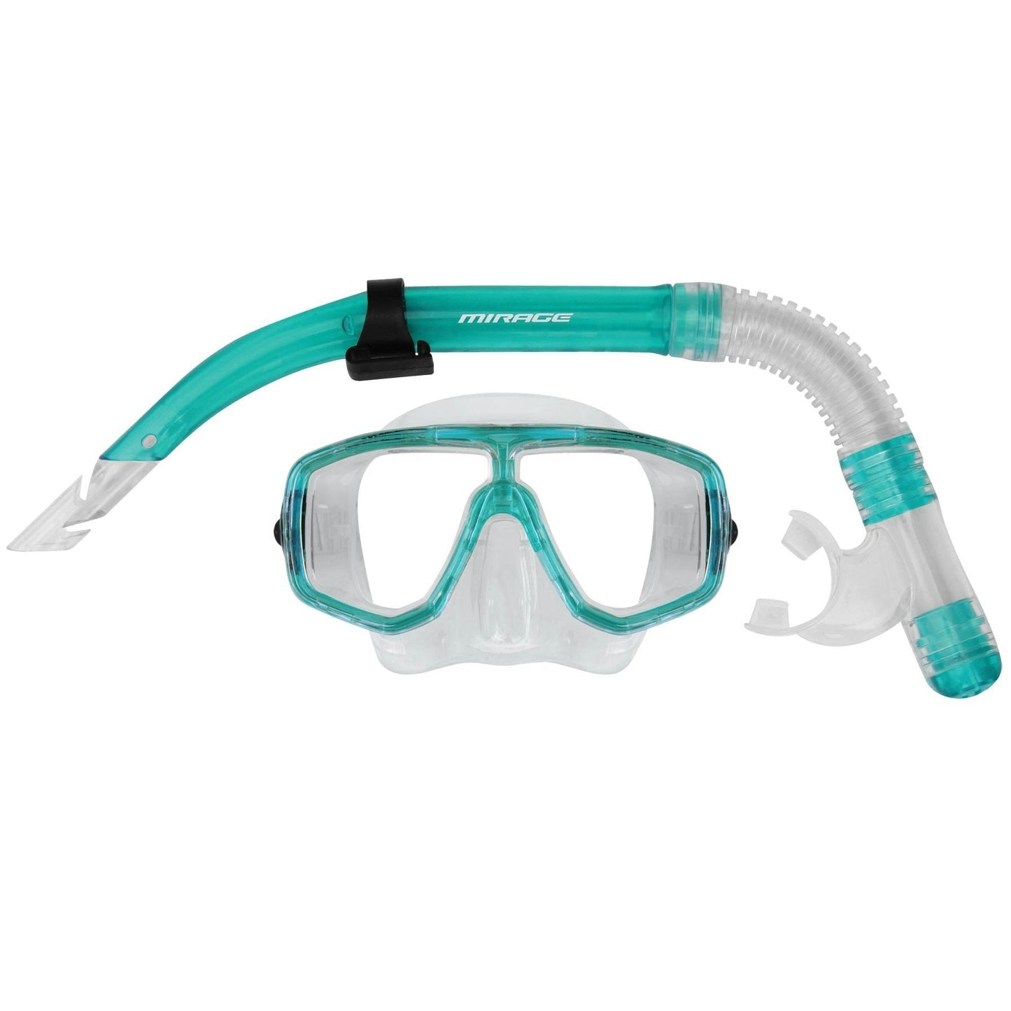 Mirage Cruise Premium Adult Green Silicone Snorkel & Mask Set