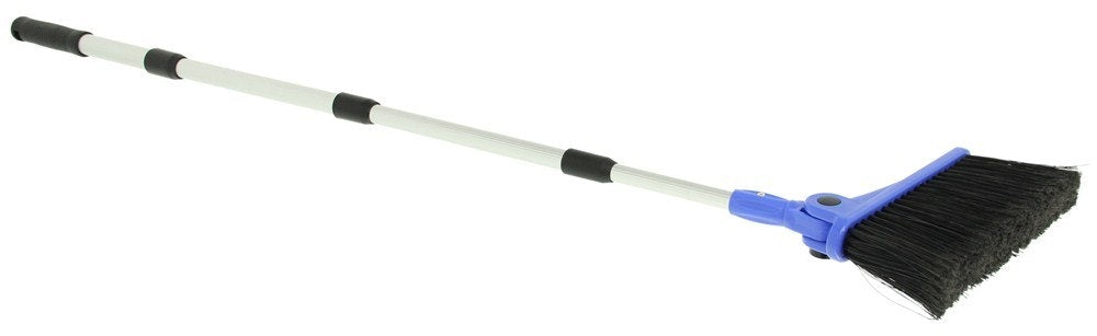 Camco Adjustable Broom With Clip On Dust Pan