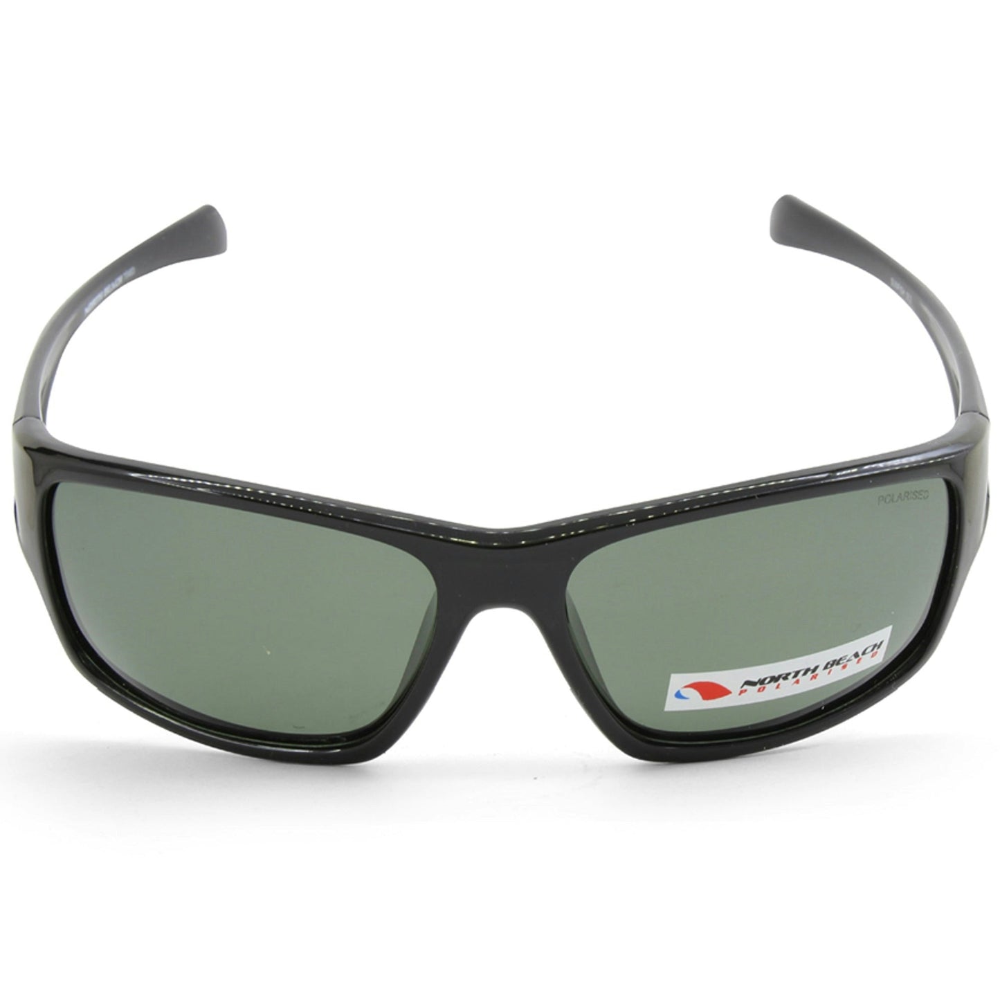 North Beach Sunfish 70483 Black Gloss/Grey Polarised Mens Sunglasses