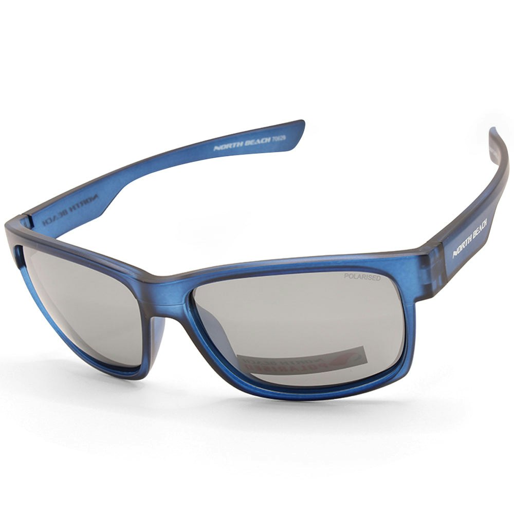 North Beach Oikawa Crystal Blue/Grey Silver Unisex Polarised Sunglasses 70629