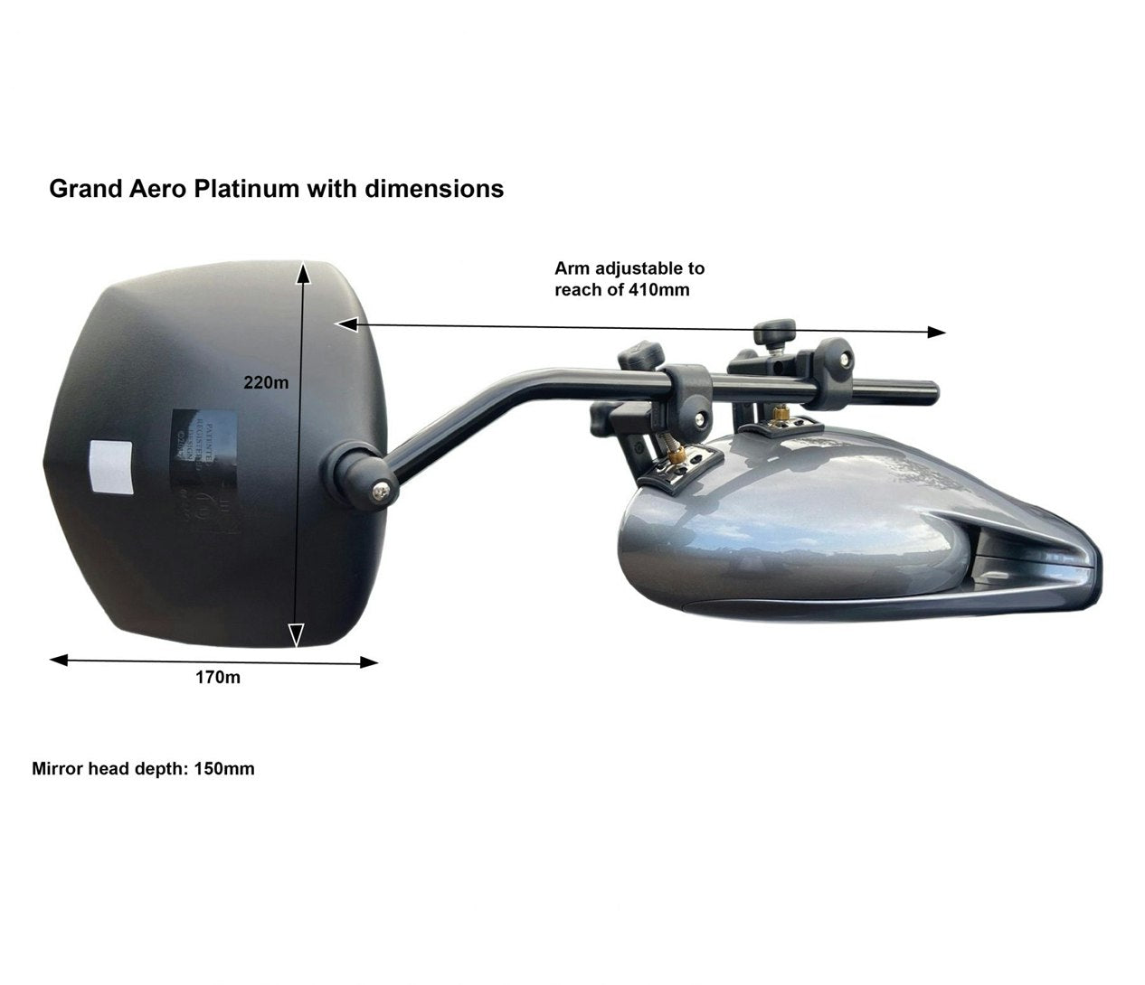 Milenco Grand Aero Platinum Towing Mirrors MIL6613
