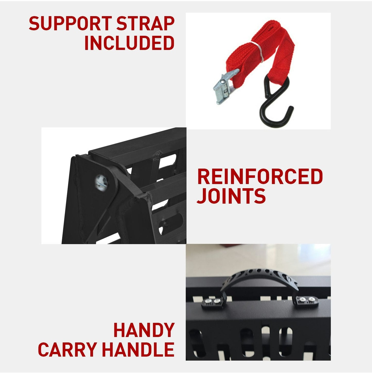 Kartrite Aluminium ATV Bike Loading Ramp Foldable - Black