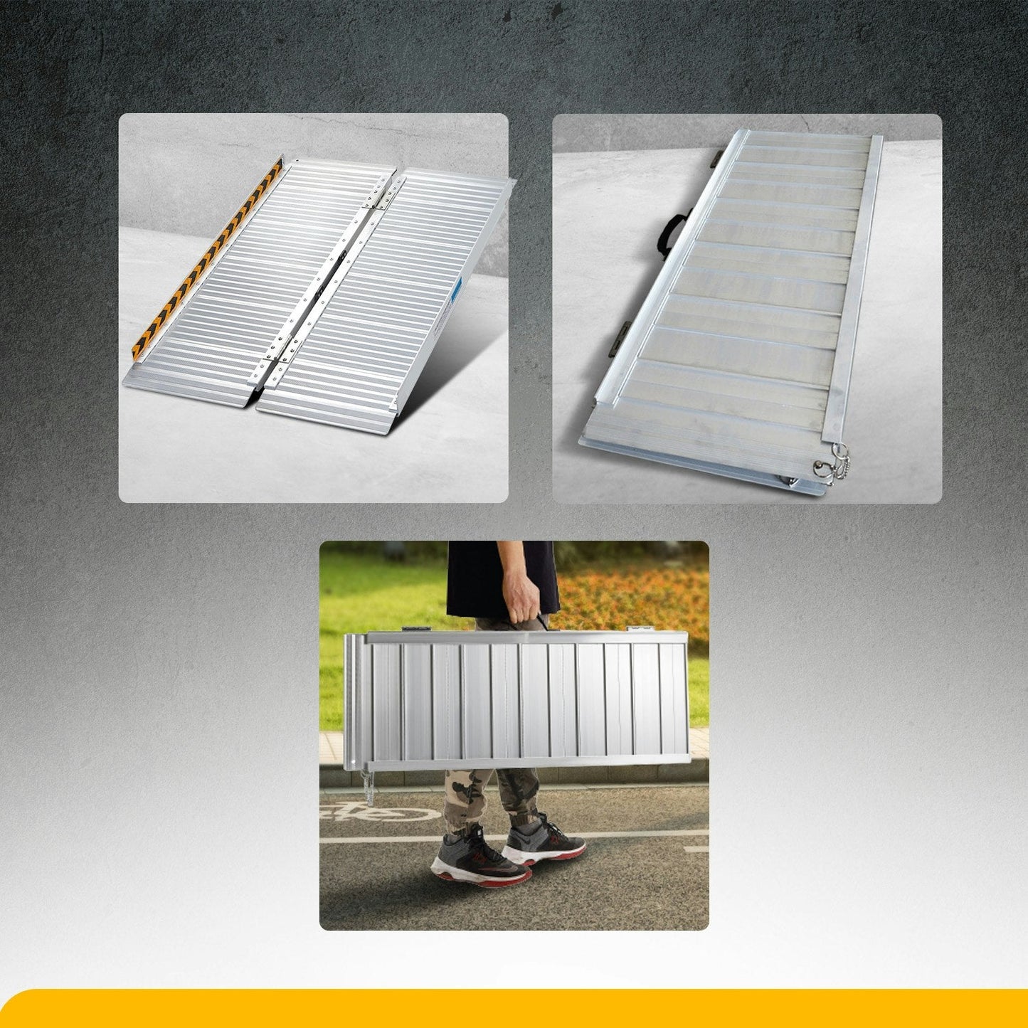 Karttrite Aluminium Foldable Wheelchair Ramp R01 - 3ft