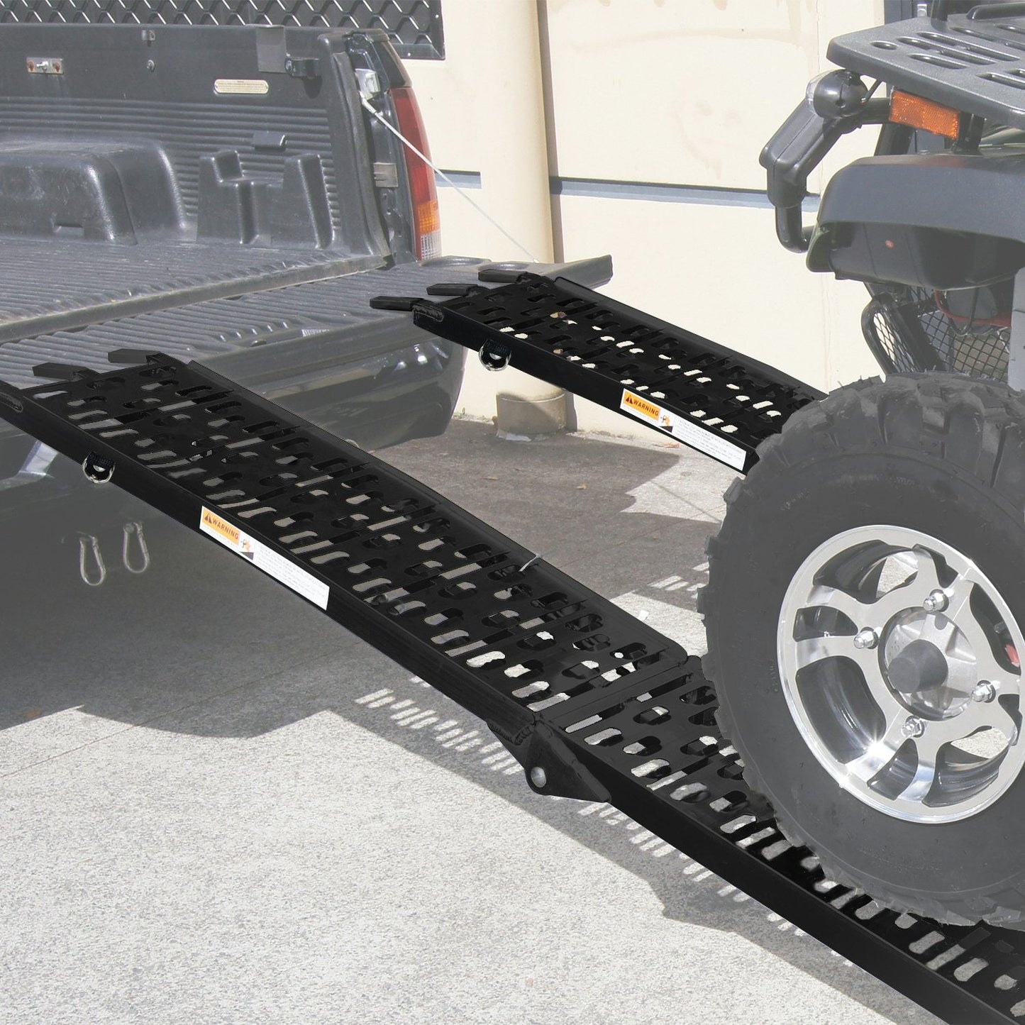 Kartrite 2x Aluminium ATV Loading Ramp Foldable - Black