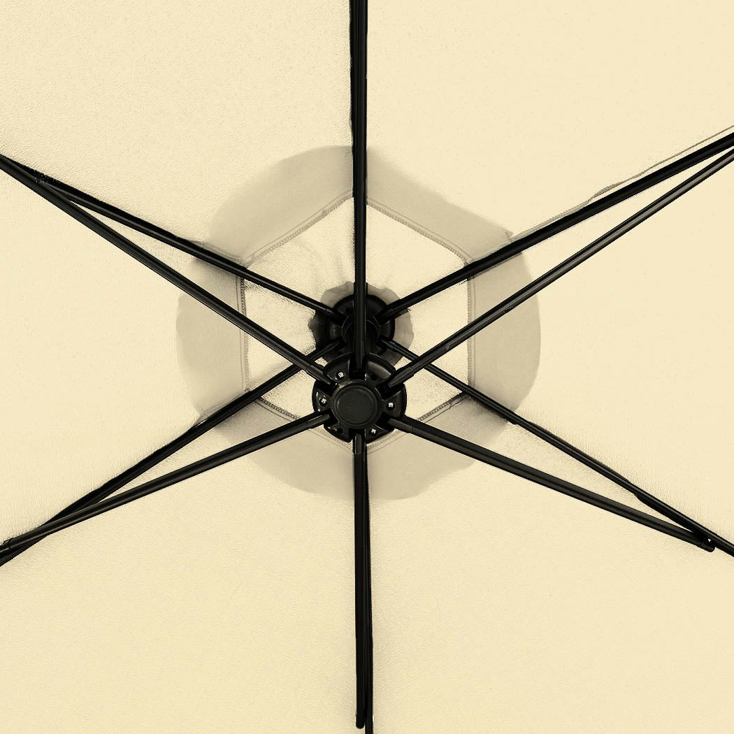 Mountview 3M Outdoor Umbrella Beach Umbrellas Cantilever Garden Patio Sun Beige