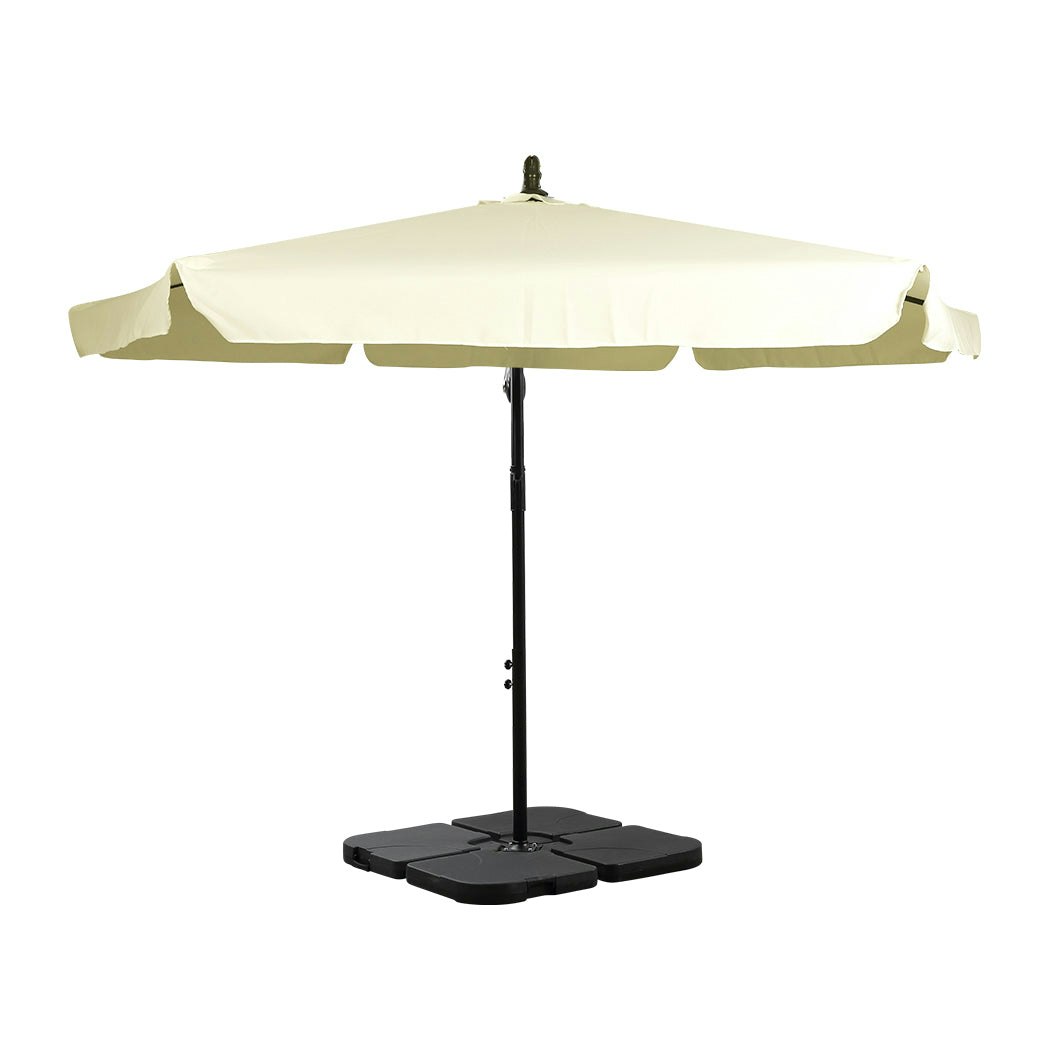 Mountview 3M Outdoor Umbrella Beach Umbrellas Cantilever Garden Patio Base Stand
