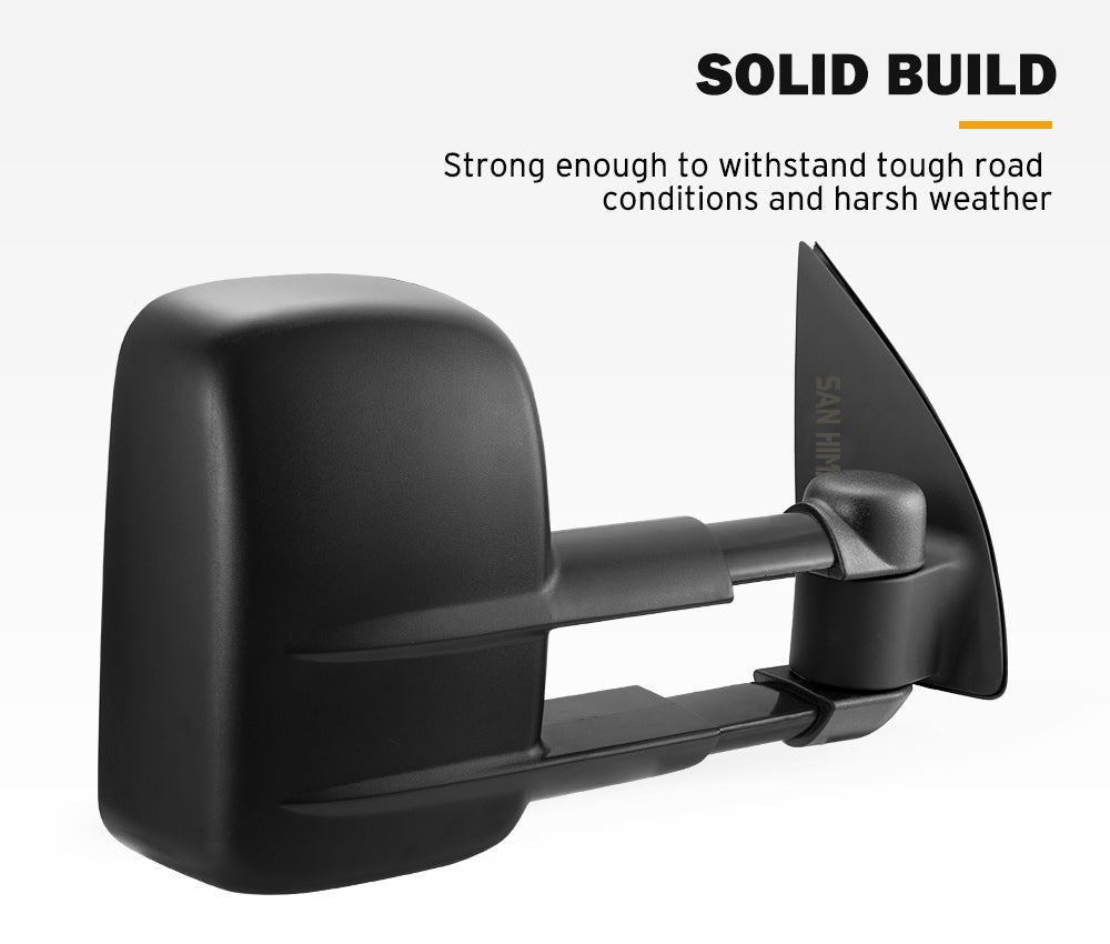 San Hima Pair Extendable Towing Mirrors For Volkswagen Amarok 2009-Current