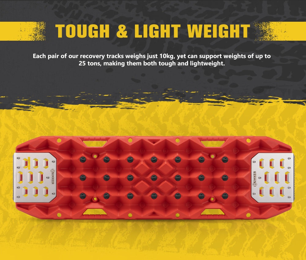 Bunker Indust Pair Recovery Tracks 25T With Steel Traction Plate Snow Sand Mud