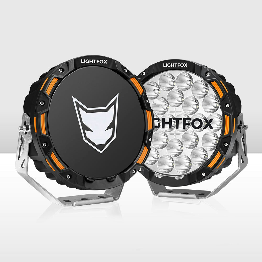 Iconic Series Pair 9inch Osram LED Driving Light 1Lux @1,150m 20,200Lumens