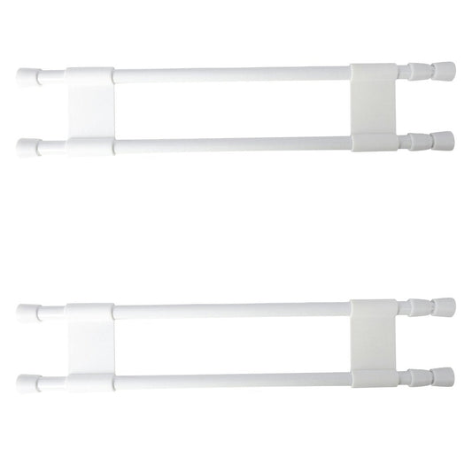 2x Wildtrak 71cm Double RV Adjustable Fridge Bar Outdoor Camping Accessory White