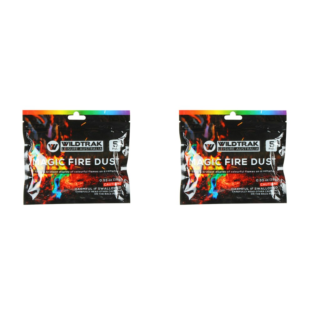 2x 5PK Wildtrak 15g Magic Colour Changing Camping Fire Flame Colourful Campfire