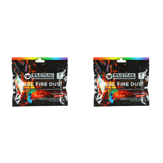 2x 5PK Wildtrak 15g Magic Colour Changing Camping Fire Flame Colourful Campfire