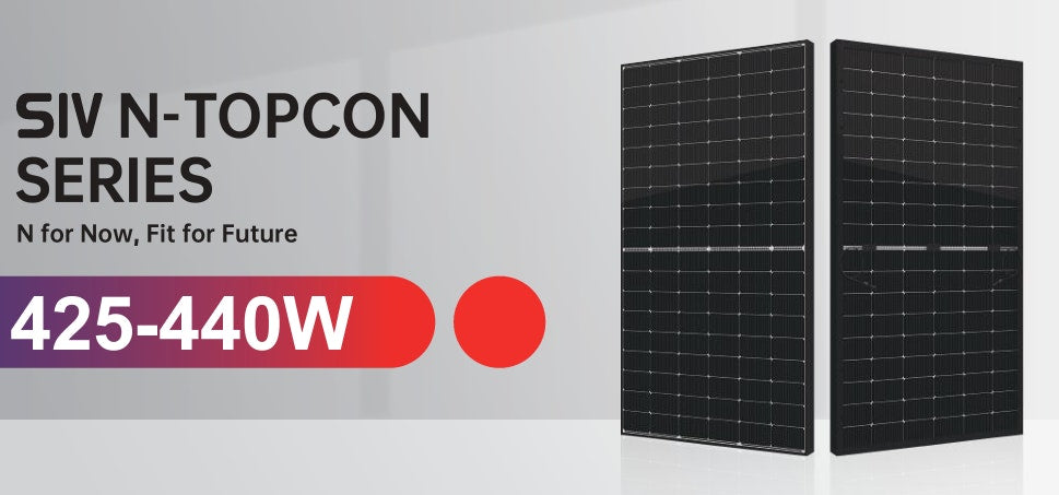Seraphim SIV N-TOPCON Series 440W - Black Fixed Frame Solar Panel