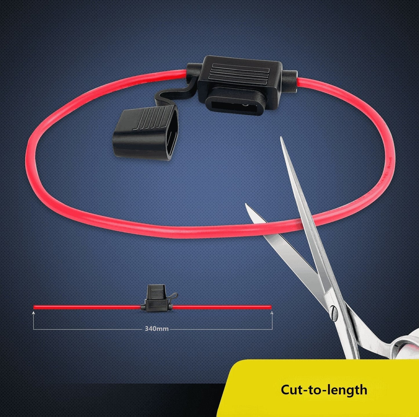 Exotronic Inline Standard Blade Fuse Holder | 14AWG Tinned Copper