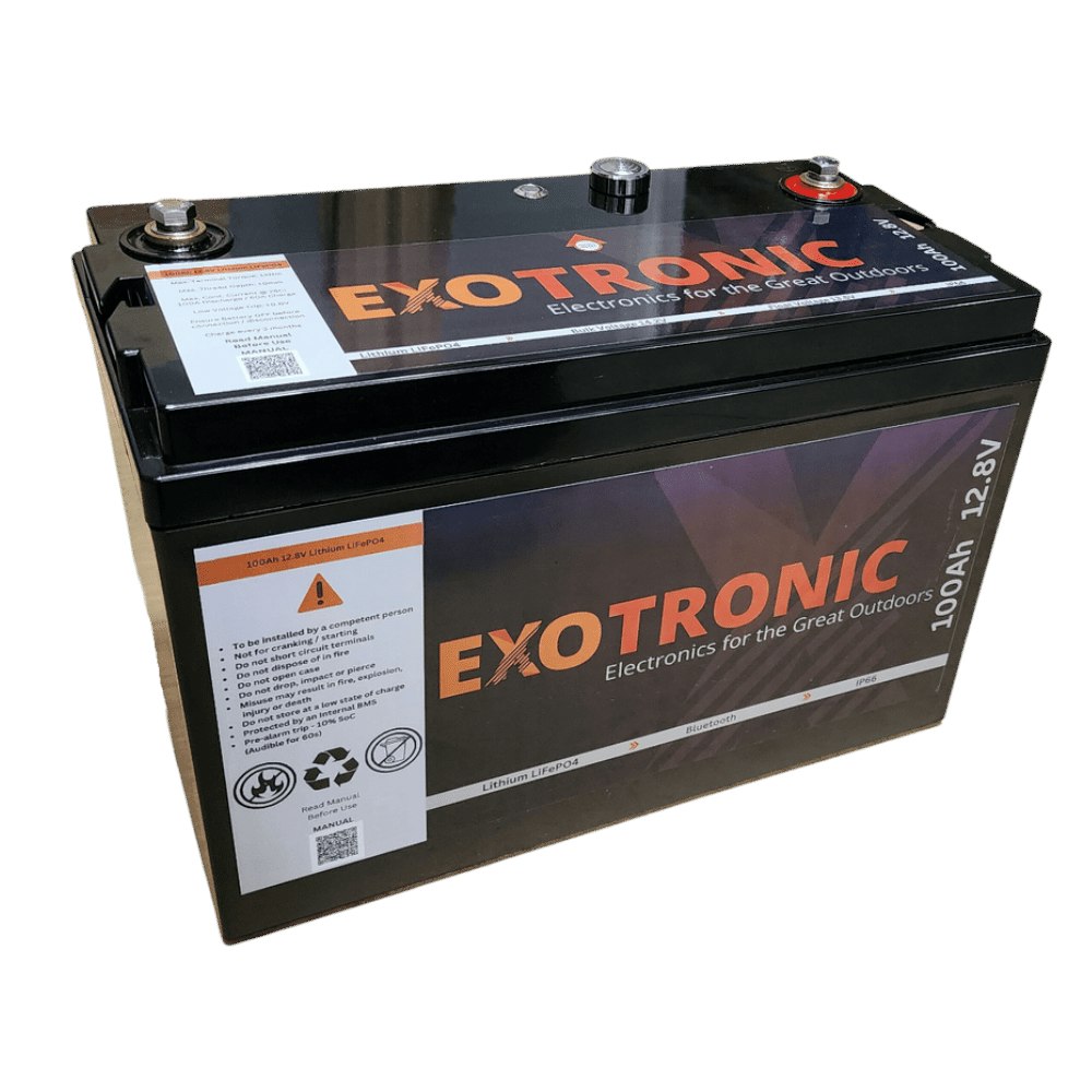 Exotronic 12V 100Ah Smart Bluetooth Lithium Battery