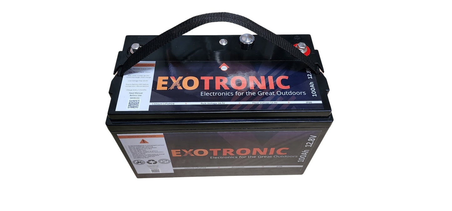 Exotronic 12V 100Ah Smart Bluetooth Lithium Battery