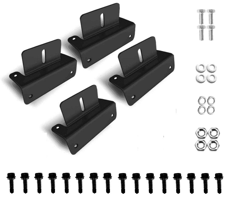Exotronic Adjustable Black Aluminium Solar Panel Brackets