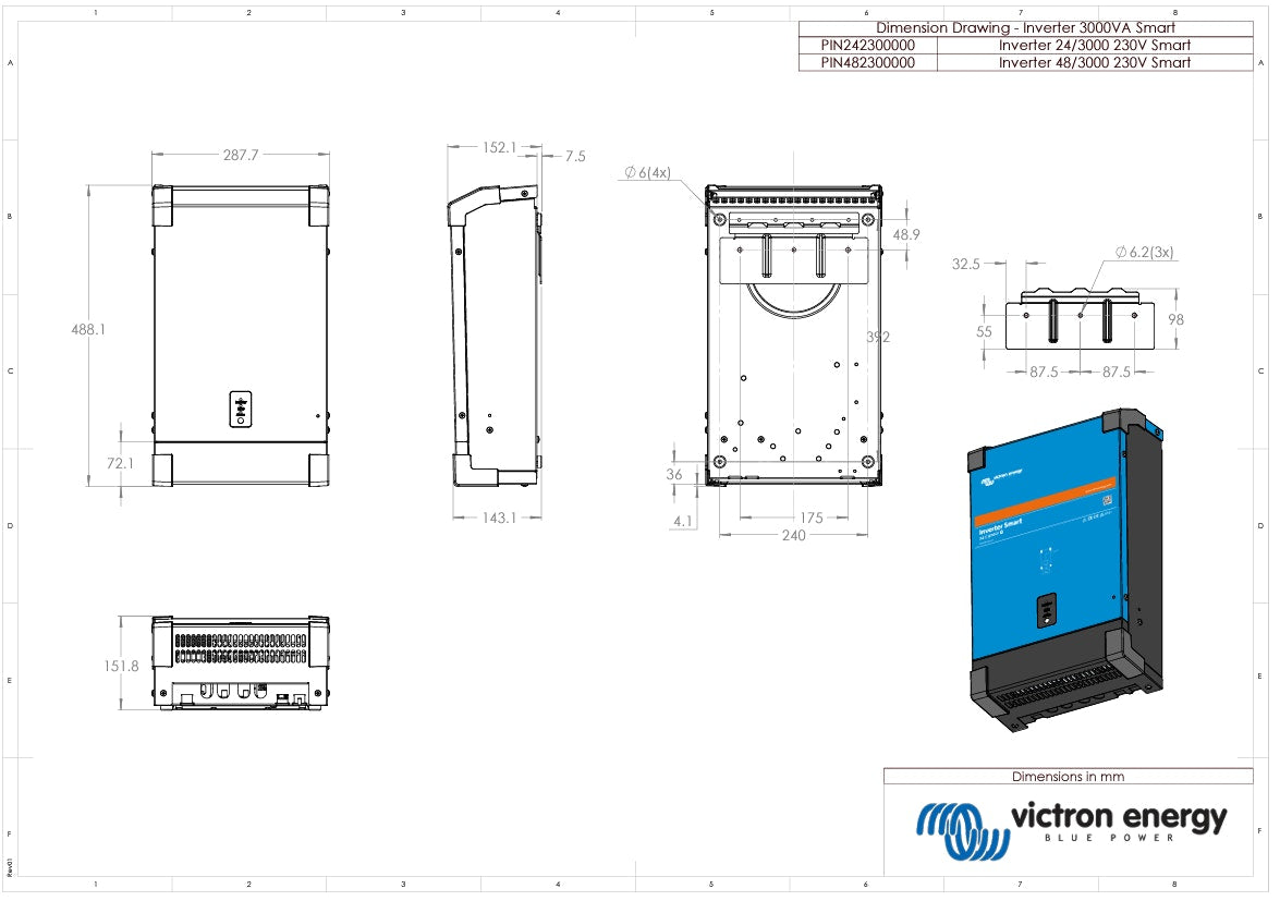 Victron 48V 3000VA Phoenix Smart Inverter 48/3000