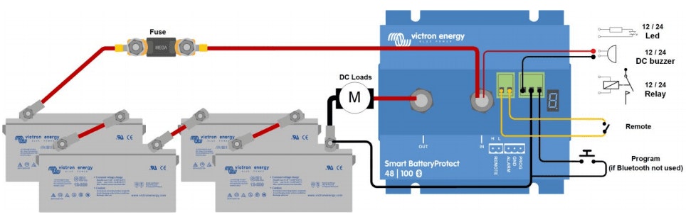 Victron Smart Battery Protect 48V-100A Bluetooth Low Voltage Disconnect